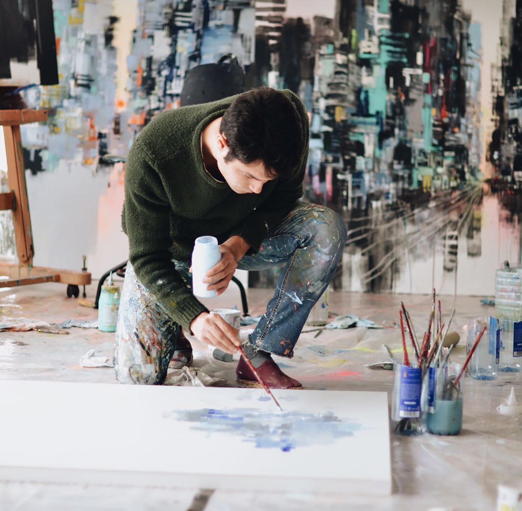Carlos Azanedo at his studio in Madrid