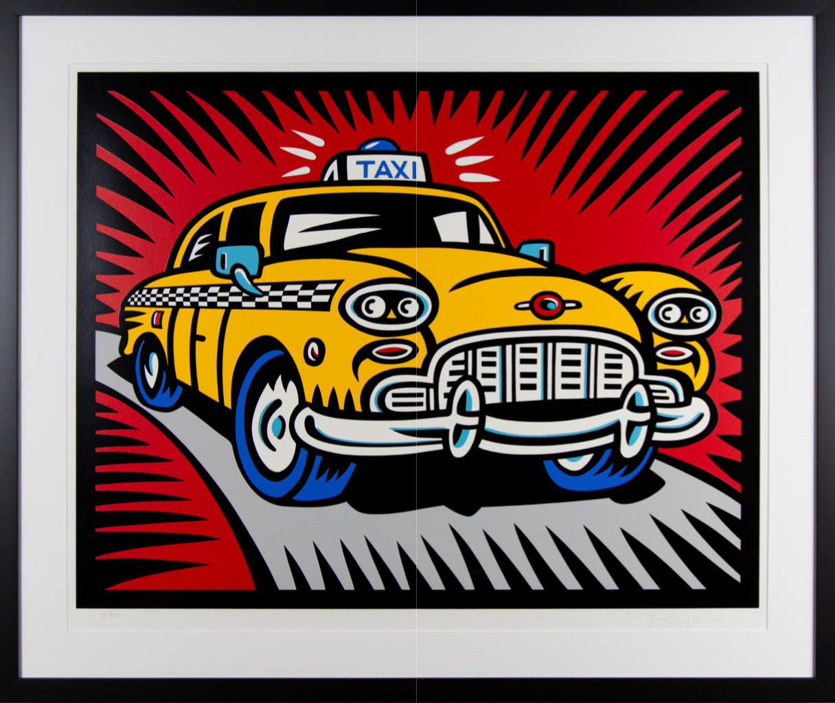 Burton Morris-"Hey Taxi"