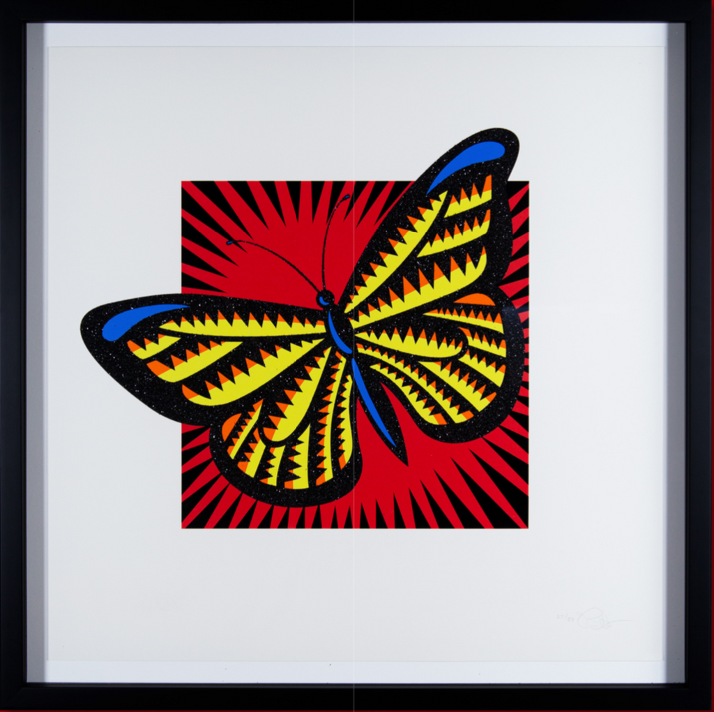 Burton Morris – Monarch Butterfly – Hand-Pulled Serigraph with Diamond Dust, Edition of 80