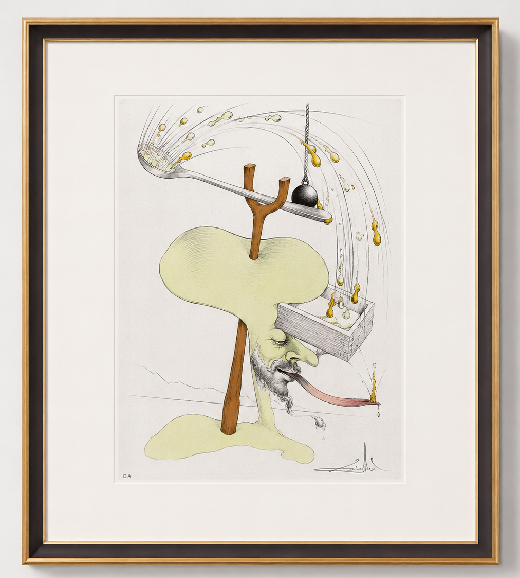 Salvador Dali-"Hommage a Quevedo"