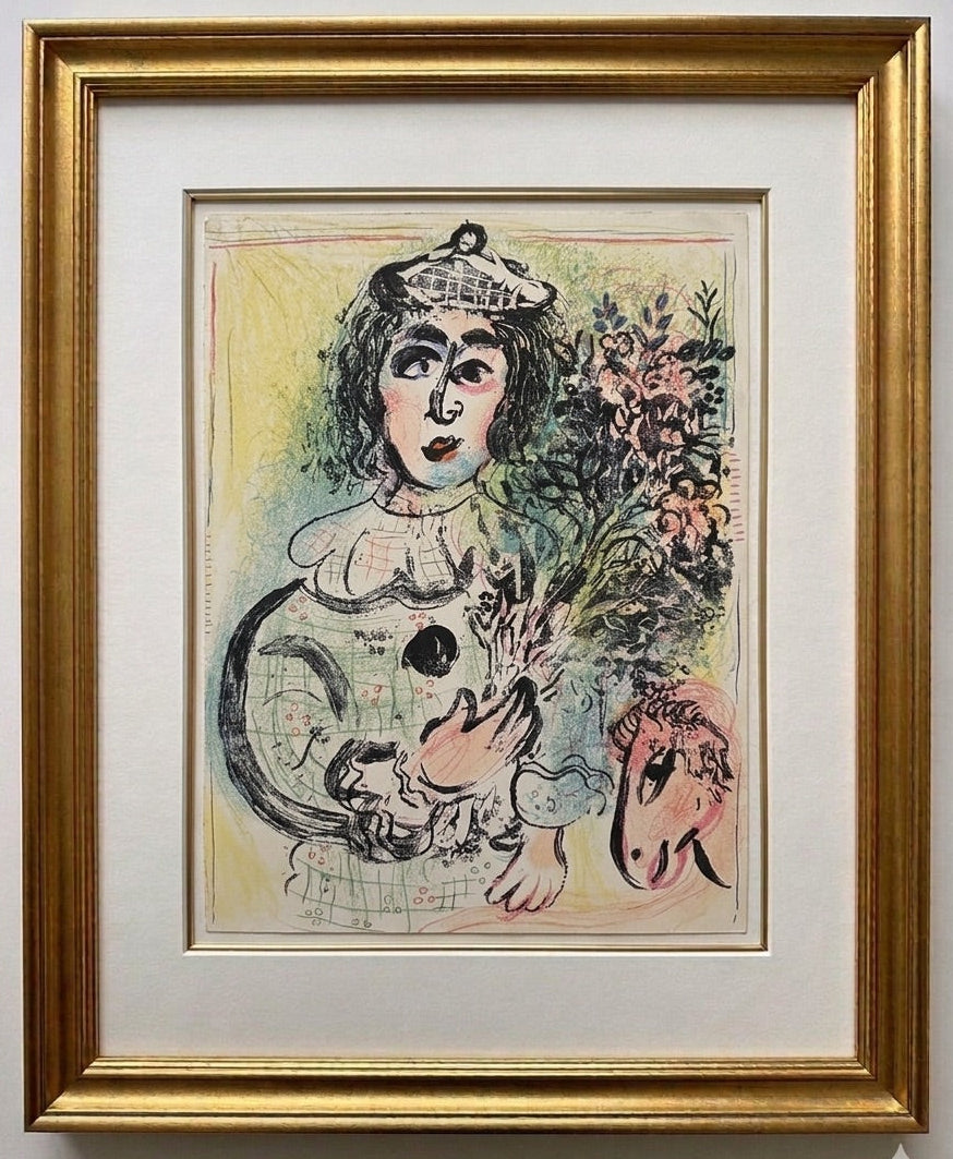 Marc Chagall-Le clown avec des fleurs (The Clown with Flowers)