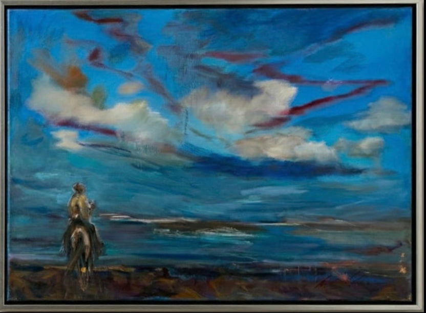 Richard Reiner – Riding Solo – Original Oil on Canvas