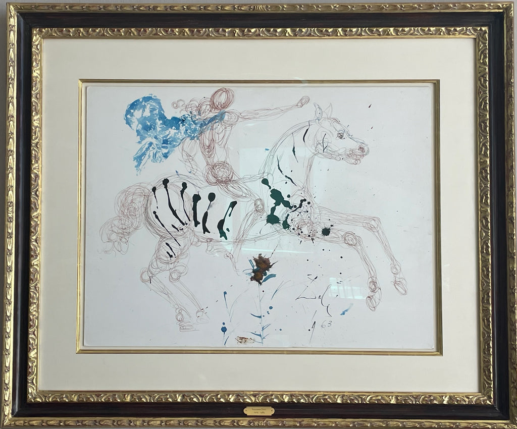 Salvador Dali Le Cavalier Zebre (1963)